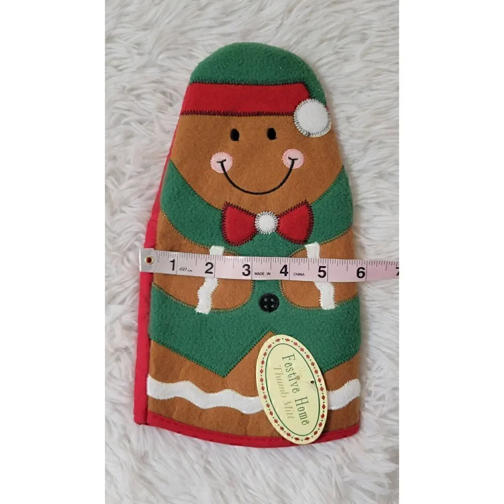 Ritz Festive Home Thumb Mitt Oven Mitt Gingerbread New Holiday Kitchen Gift
